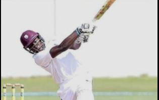 Jeremiah Louis had to seek medical attention after being struck by a delivery from pacer Jayden Seales.