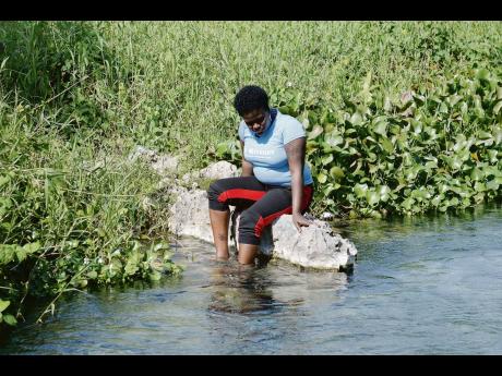 STAR writer Simone Morgan enjoying the cool waters of Glasgow River. 