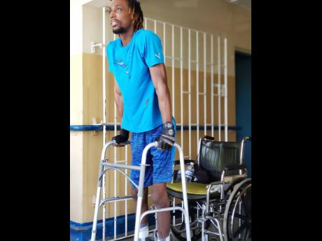 Keino continues to work on his upper body strength, even though he's paralysed from the waist down.