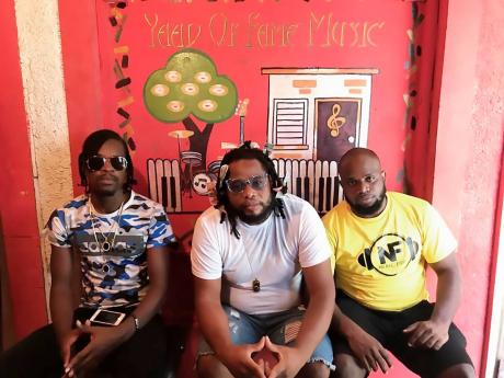 The team behind the song ‘Baby Skank’ (from left) Halonai, Money Locks and Neako Fire.