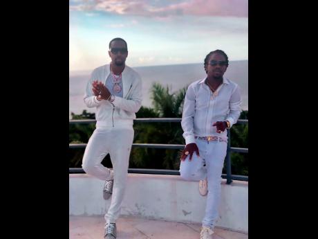 Credit: Contributed International star Safaree and reggae-dancehall entertainer Jahmiel on the set of No Regular Girl.