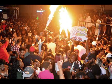 Patrons react to music at a fiery edition of Ratingz held last year.
