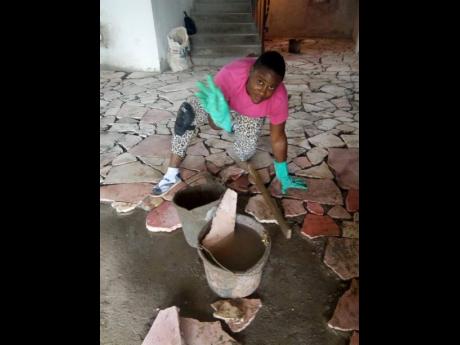 Credit: . Veniesha Dennis gave up her career as an early childhood teacher to work with concrete.