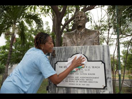 Credit: Gladstone Taylor Gilson has cleaned the monument for the past 10 years.