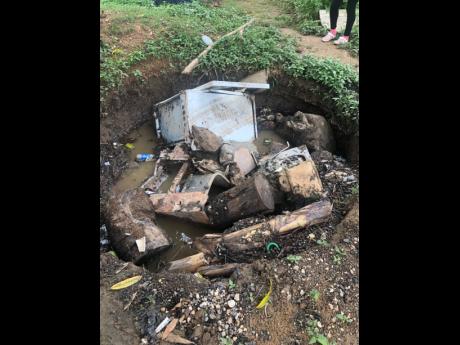 Residents have since filled the pit to prevent anyone else from falling in.