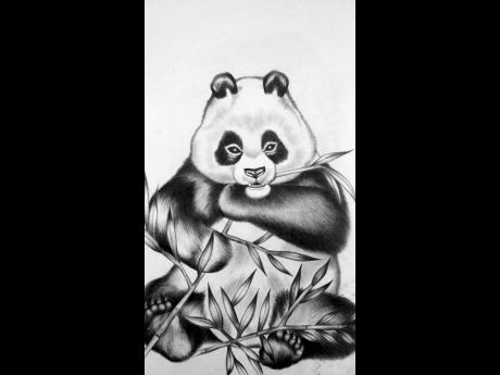 Plummer did this sketch of Baby Panda.