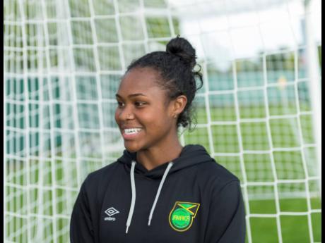 Grey has a lot to smile about these days after being recalled to the Reggae Girlz squad taking part in the FIFA Women’s World Cup to replace the injured Kayla McCoy.