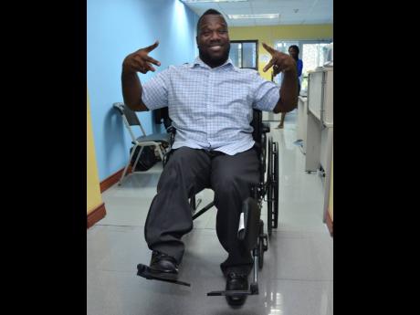 Though his legs are underdeveloped, Powell has been ‘standing tall’.