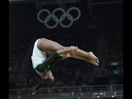 Toni-Ann Williams in full flight while competing at the Rio 2016 Olympics.