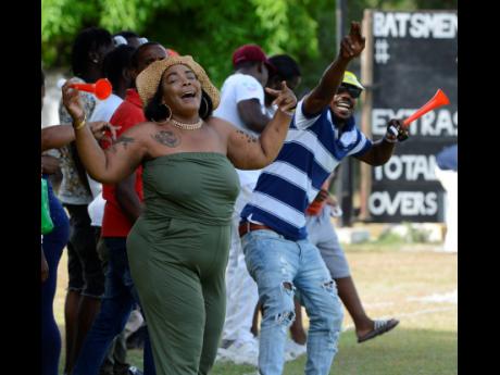 Credit: Ian Allen Scores of supporters travelled from St Thomas to cheer on Johnson Mountain in their round-of-16 match in the Wray & Nephew SDC National T20 Community Cricket Competition at Chedwin Park yesterday.