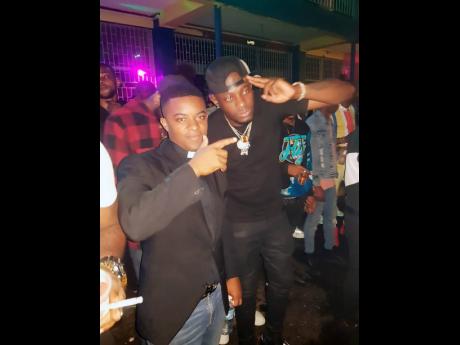 Credit: Stephanie Lyew Contributed
Stephen Blake (left) and recording artiste Ding Dong.