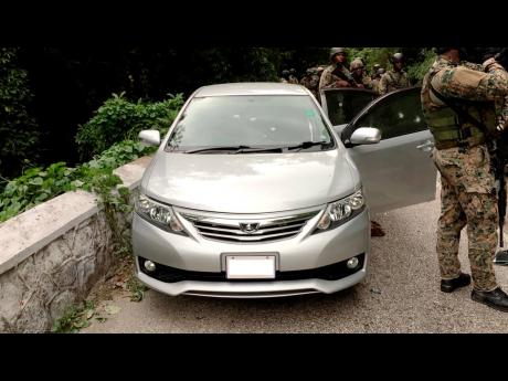 The Toyota motor car in which the men were travelling.