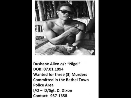 Former Westmoreland most wanted Dushane Allen.