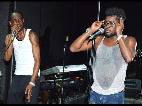 Bounty Killer (left) and Beenie Man gear up for their friendly clash at Reggae Sumfest. 