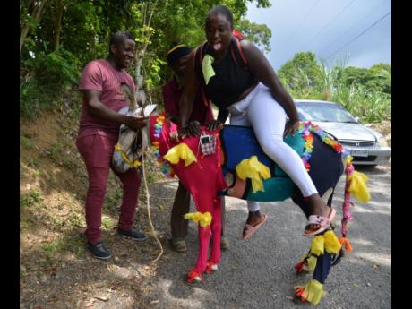 Pablo may have been the best dressed beast in town but he still managed to scare the ladies.