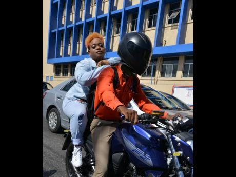 As easy as it is for Bad Gyal Jade to jump on a beat, she shows that she is also ready for the rough ride that dancehall is known for. The singjay kicks it with a pedestrian in traffic outside The Gleaner headquarters in Kingston. 