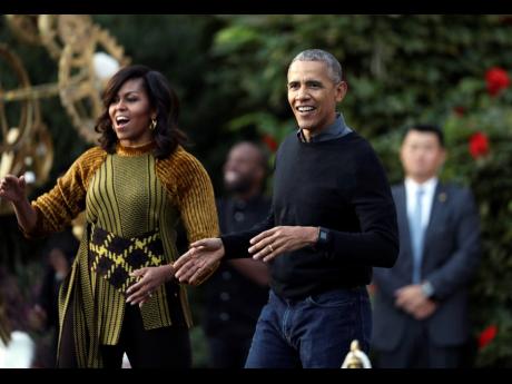  President Barack Obama and the first lady Michelle Obama.
