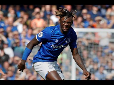 Credit: Rui Vieira Everton's Moise Kean gestures during the English Premier League match between Everton and Wolverhampton Wanderers.