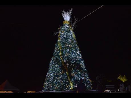 Credit: Kenyon Hemans The sparkling Christmas tree in St William Grant Park.