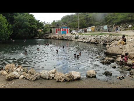 The bathing pool at Salt River in Clarendon.