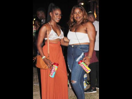 Glam Plus Fun’s owner Trycelle Bailey and her party pal Omeisha Smith were just two of the many satisfied females that turned out to 36 Hope Road to get a view of Xodus Carnival’s Enchanted costumes.