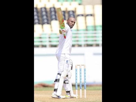 File photos
left: Windies ‘A’ batsman Sunil Ambris hails applause for his hundred against Sri Lanka ‘A’ on the second day of the first “Test”  at the Trelawny Multipurpose Stadium in October 2017.