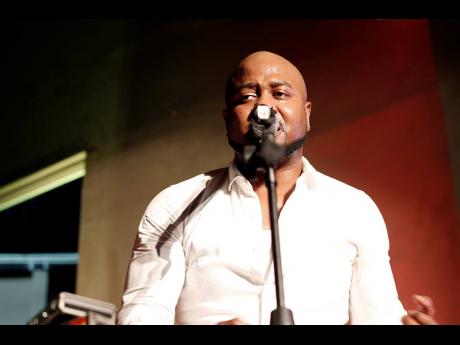 Dancehall artiste-producer Serani gets emotional during his performance at Tracks Live Sessions last Thursday.