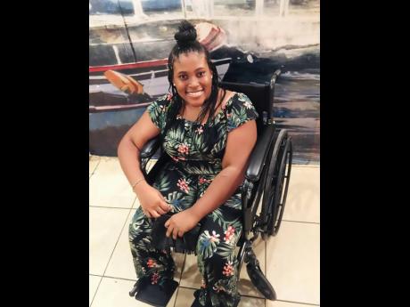 Qunyque Watson is not able to walk. She uses a wheelchair on crawls around on her knees.