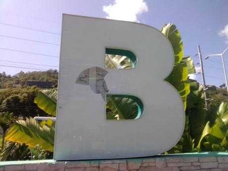 The ‘B’ in the ‘Welcome to Montego Bay’ sign has also been damaged.
