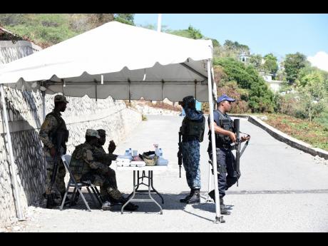 Security forces monitoring Seven Miles and Eight Miles in Bull Bay, St Andrew, now under quarantine.