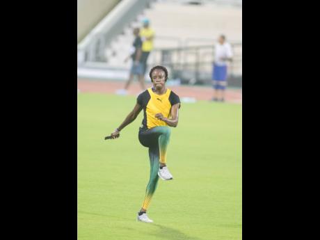 Sprint hurdler Danielle Williams executes her training programme at the Qatar Sports Club in Doha, Qatar ahead of last year’s World Athletics Championships.
