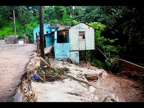 This house, located in Montego Bay, St James, was destroyed by flood waters in 2017. 