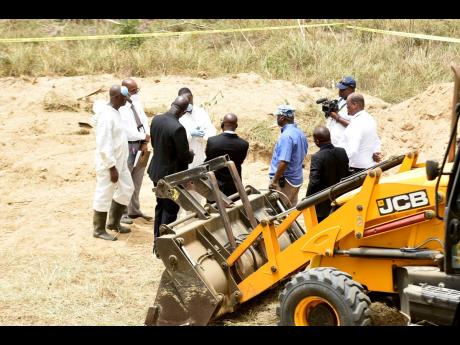 Acting Deputy Commissioner of Police Fitz Bailey said that for approximately two and a half years, the police have been receiving information that there was a possibility that bodies were being buried at a site.