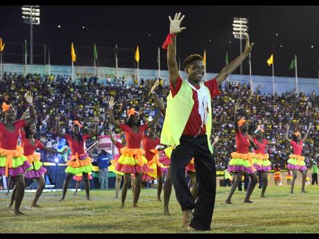 Dancers entertain at the annual Grand Gala held at the National Stadium in Kingston last year.