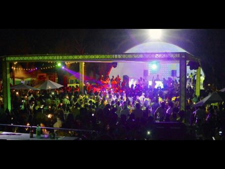 An event being held at the Hope Gardens.