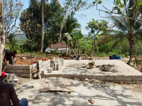 Credit: Contributed Through her own efforts, Mannings has been able to start building her own place, but it is nowhere near finished.