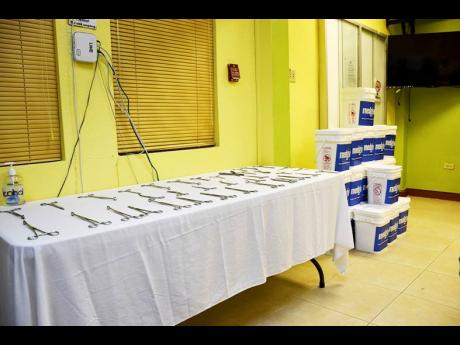 Credit: Contributed Some of the supplies which have been donated by philanthropist Bill Tingling, through his MedGive company, to eight hospitals across Jamaica. The items have already been in use because of their demand and need.