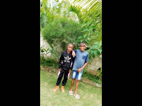 Jevon Gordon (left) and cousin Jayden Speare.