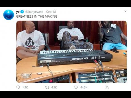 A screen grab from Kanye West’s Twitter page on Friday.