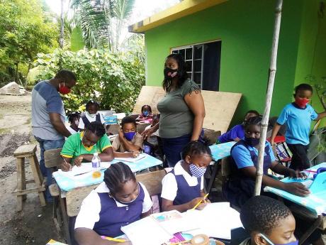 One Westmoreland couple, Camille and Garnet Foster, has opened their home to children in their community who were in need of a place to access the Internet and get educational instructions.