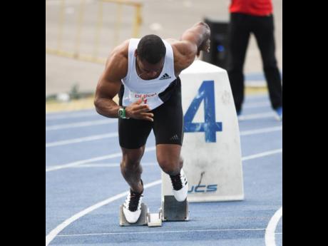 
Yohan Blake competes in the men’s 400m dash at the Camperdown Classics on Saturday, February 8,2020.