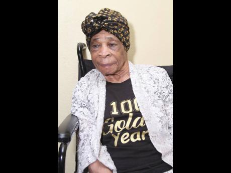 Eleather Richards of Victoria, Clarendon, celebrated her 100th birthday on April 14.