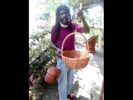 Thomas has a variety of wicker baskets.
