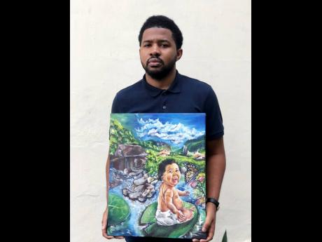 Credit: Contributed Malcolm Walker with one of his pieces.