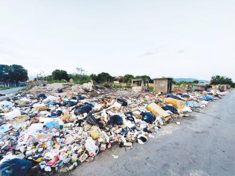 A dump site in Jones Town.
