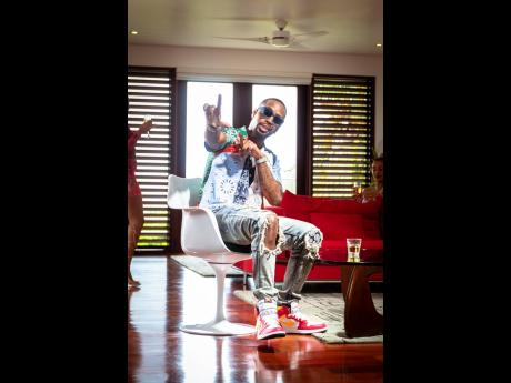Safaree performs for the camera for the video shoot of his collaboration with Nvasion for their song, Stories.
