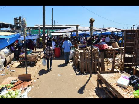 Coronation Market in downtown Kingston, where the four persons who died in Wednesday morning’s crash were headed.