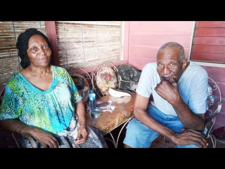 Credit: Hopeton Bucknor Fairlin Collins, 64, and her 70-year-old common-law husband Nehemiah Clarke, of Riley Road in Lucea, Hanover, are grateful to be alive after a motor car crashed into their shop on Monday night, metres away from their bedroom.
