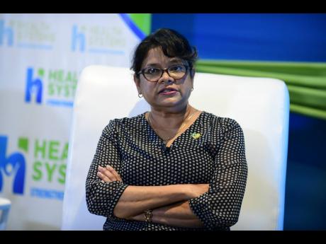 Dr Jacquiline Bisasor-McKenzie, the island’s chief medical officer, speaking at the Gleaner Editor’s Forum held at the Jamaica Pegasus hotel on Wednesday.