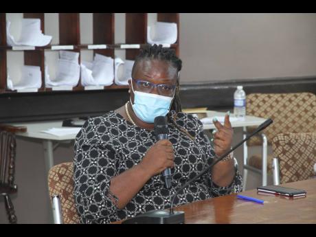 Credit: Nathaniel Stewart Lorraine Green-Mason, president of the May Pen Vendors’ Association is seeking equity in the arrangements for all vendors while pledging that the vendors will adhere to the guidelines put forward.